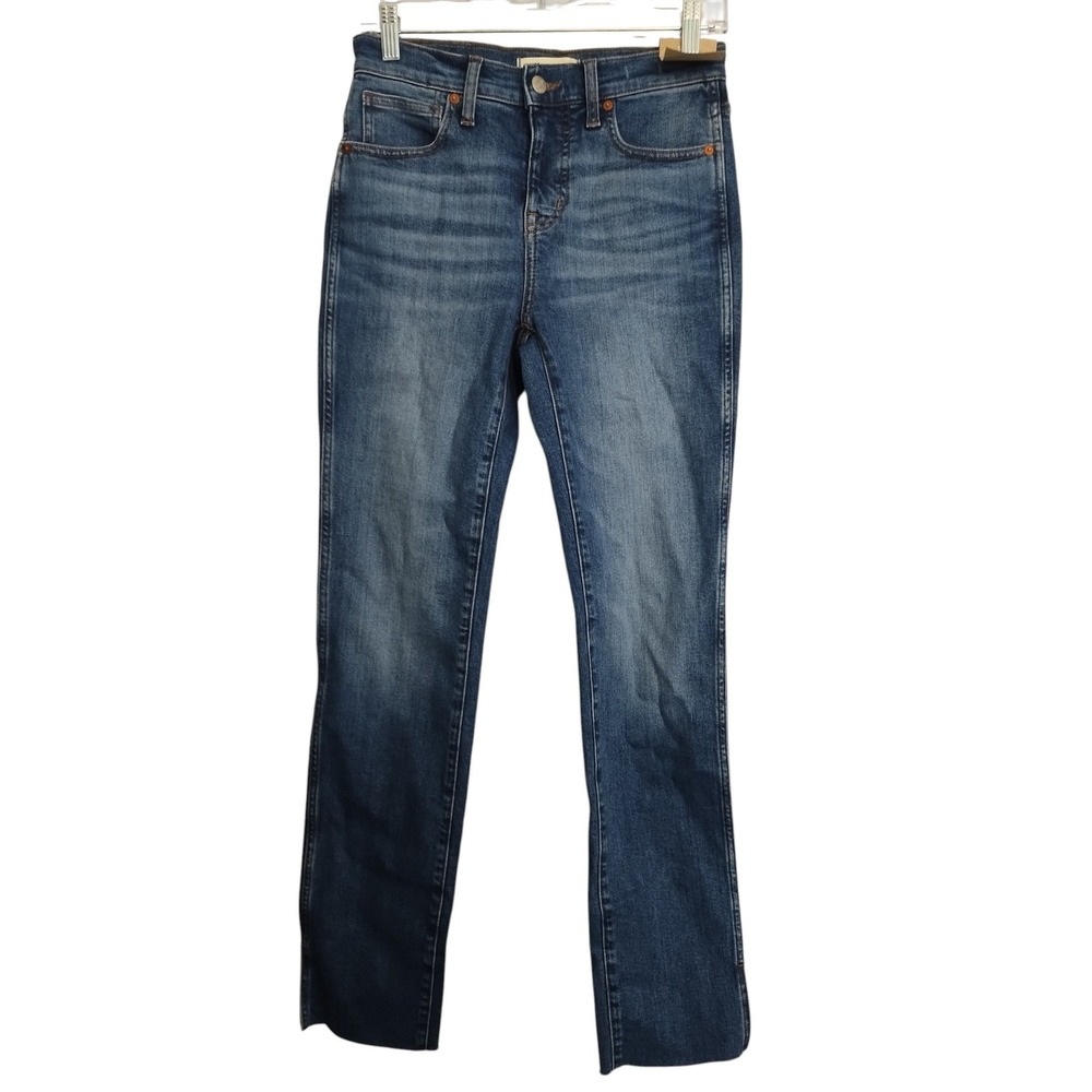 Madewell Mid-Rise Stovepipe Jeans‎ Blue Magic Pockets Slim Leg Size 25 NEW